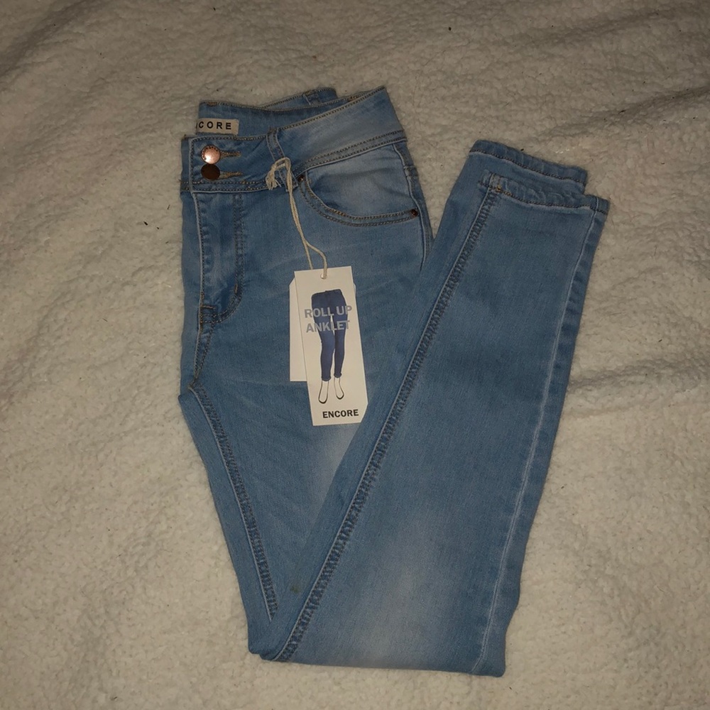 Denim high waist jean